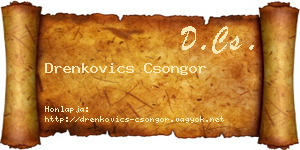 Drenkovics Csongor névjegykártya